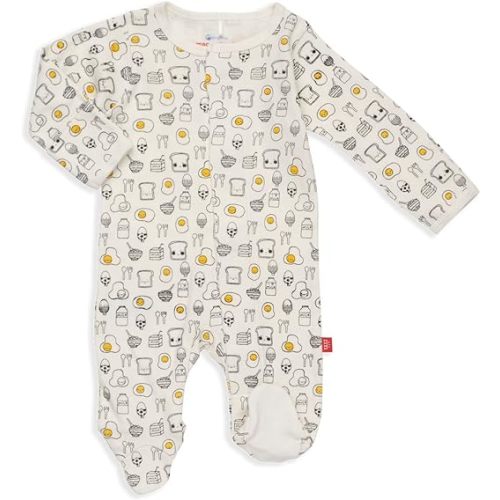 Magnetic Me 100% Organic Cotton Magnetic Baby Footie Pajamas | Super Soft Cotton Fabric | Available in PRE - 24M