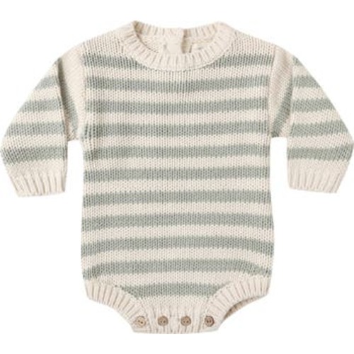 Rex Stripe Organic Cotton Sweater Romper, 0-3M