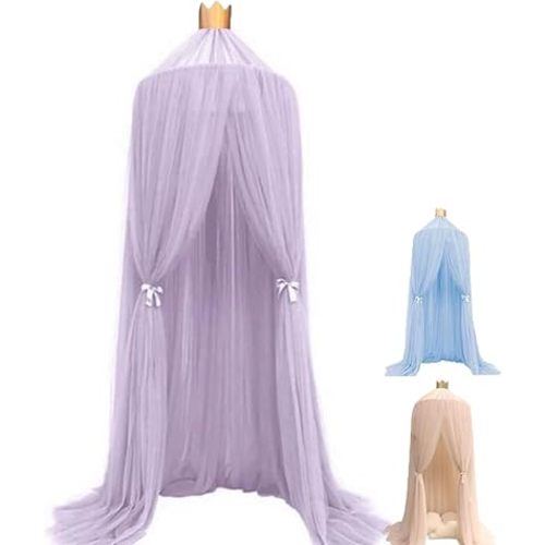 ESUPPORT Dome Princess Bed Canopy Round Lace Mosquito Net Play Tent Hanging House Decoration Netting Curtains for Indoor Outdoor