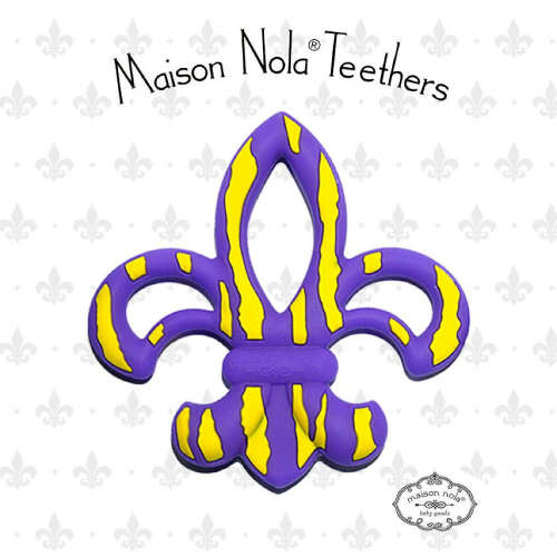 Maison Nola Storyland Fleur de Lis Tiger Stripe Teether