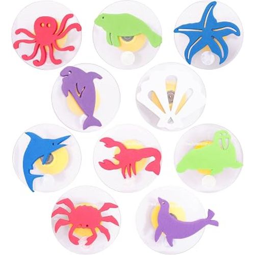 READY 2 LEARN Giant Stampers | Sea Creatures | Set of 10 | Animal Stamps for Kids | Easy-Grip Washable Set for Toddlers, Crafts