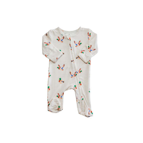 Zipper Footie in Little Mallard | Caden Lane