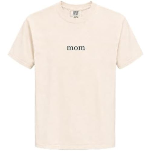 Matching Embroidered Mom and Dad Shirts for Couples, Comfort Colors T-Shirts, Minimalist Family Apparel