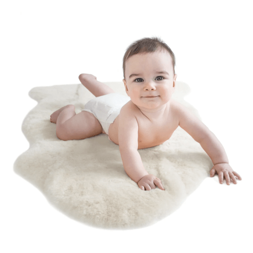 Woolino - Baby Sheepskin Rug | 100% Natural Lambskin for Babies