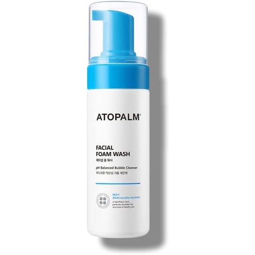 ATOPALM Facial Foam Wash, Gentle Baby Wash, Tear-Free, Sulfate-,Paraben-Free, pH Balanced, Hypoallergenic for Sensitive Skin, EWG Green Grade, Foaming Facial Cleanser, 5.07 Fl Oz, 150ml