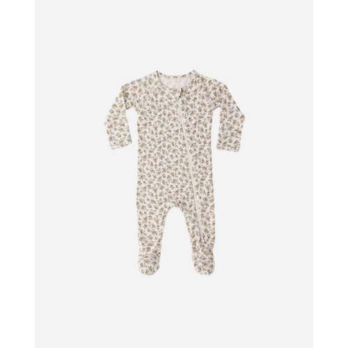 Bamboo Zip Footie Wildflower