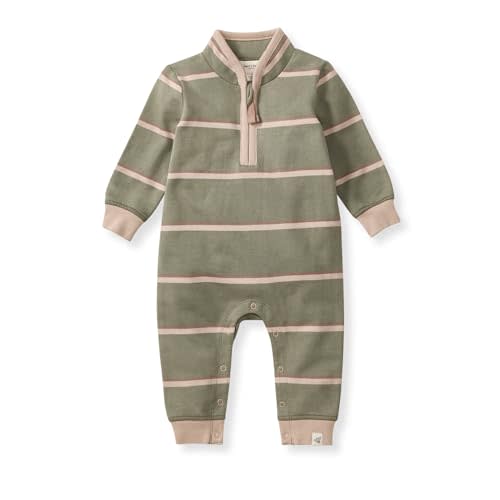 Burt's Bees Baby baby-boys 100% Organic Cotton One-piece Long Sleeve High Neck Jumpsuit Coveralls