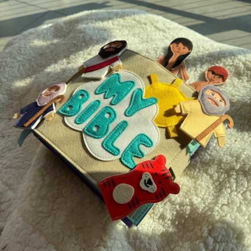 Handmade Bible Quiet Book, Felt Storybook for Kids, Christian Gift, Baptism Present
