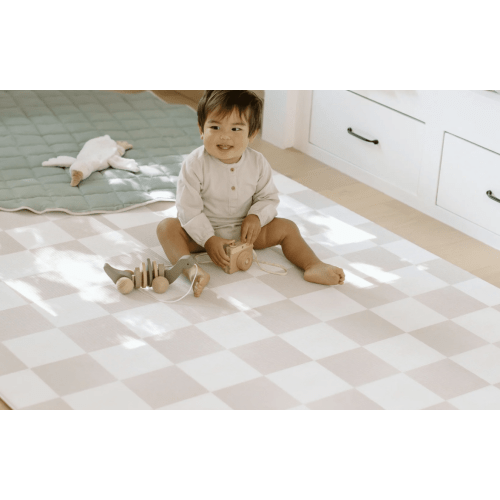 Padded Play Mat - Checkers & Herringbone
