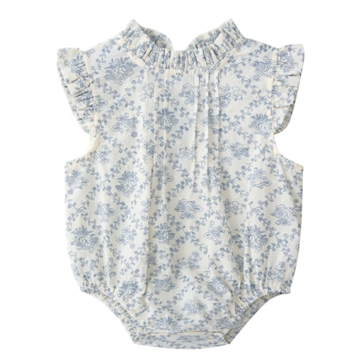 Emma Sleeveless Romper - Flowers