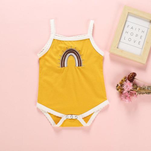 Rainbow Embroidered Sling Romper (6-12M)