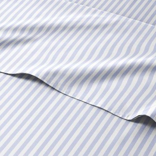 CGK Linens Kids 4 Piece Bed Sheet Set - Cute & Cozy Wrinkle-Resistant with Vibrant Designs in Blue Stripes, Size Twin