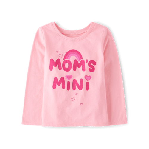 Baby And Toddler Girls Mom's Mini Graphic Tee - Pink