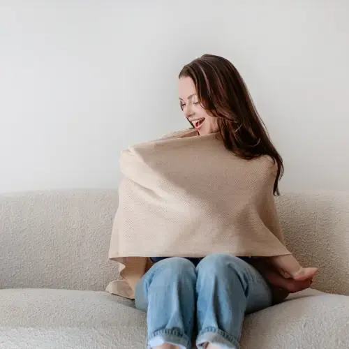 Nestling Baby Nursing Cover- Beige