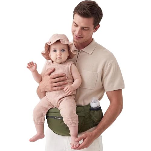 Momcozy Hip Seat Carrier for Babies up to 45lbs - Adjustable Waistband
