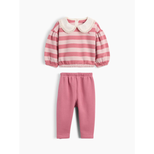 Baby VintageSoft Lace-Collar Sweat Set