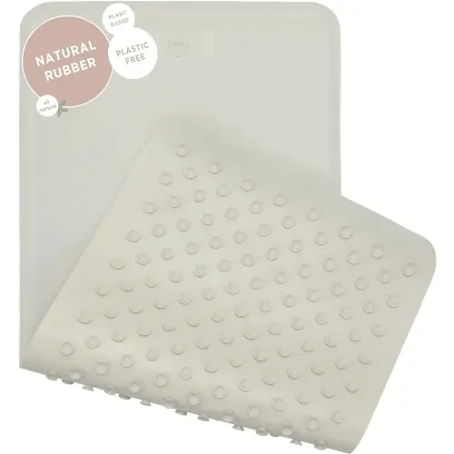 HEVEA Natural Rubber Big Bath Mat - Upcycled, Danish Design - Non Slip Bathtub Mat, 299 Suction Cups - Safe and Friendly Shower Mat for All Ages (Marble)