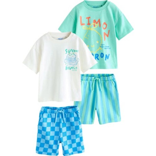 Kids' Graphic T-Shirts & Shorts 4-Pack, 12-18M