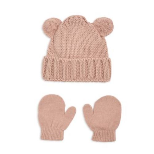 Girls' Bear Knit Hat & Magic Mittens Set - Baby