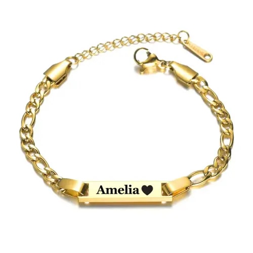 JEXIVA Personalized Baby Name ID Bracelet/Anklet Custom Engraved Stainless Steel Jewelry for Babies Toddlers Kids Gold or Silver Adjustable Chain Non Tarnish Gift for Newborn Baptism Birthday - TikTok Shop