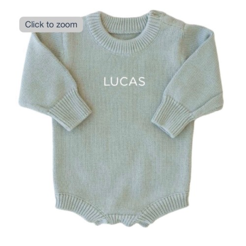 Personalized Printed Knit Sweater Bubble | Solid