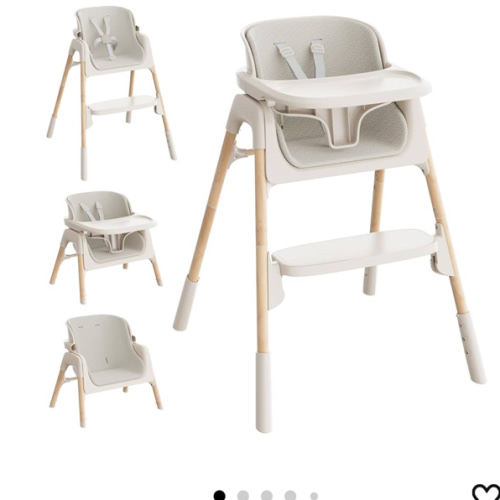 Mloong High Chair for Babies and Toddlers - Adjustable 4-in-1 Baby High Chairs with Dishwasher Tray, Easy Clean Highchair, Beige