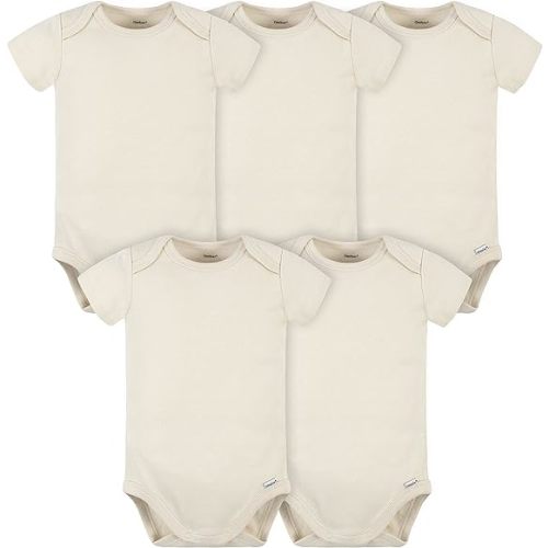 Gerber Baby 5 Pack Onesies Multi-packs Bundle Interlock 180 Gsm