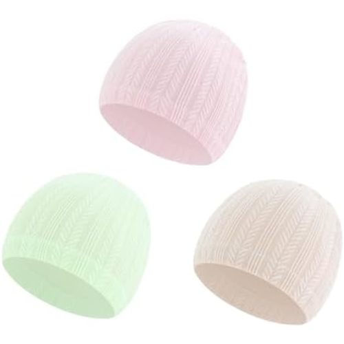 LIDHAY 3PCS Newborn Hats Preemie Baby Hats Cotton Preemie Caps Infant Hospital Beanie Tolddler Hat for Boy Girl 0-6Months
