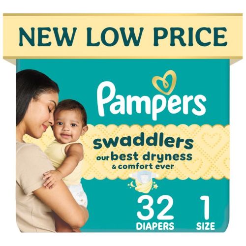 Pampers Swaddlers Sensitive Disposable Diapers - Size 1 - 32ct