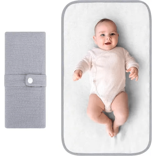 Accmor Portable Diaper Changing Pad, Muslin Cotton Foldable Baby Changing Mat for Travel, Baby Essentials Shower Registry Gifts