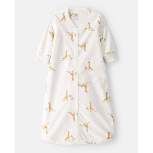 Baby Giraffe Print Long-Sleeve Wearable Blanket - White | Carter's