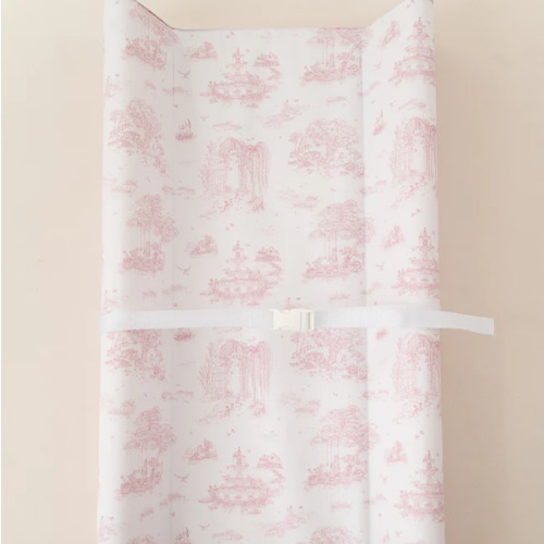 Spring Toile Pink Contour Change Pad | The Gilded Bird – The Gilded Bird US