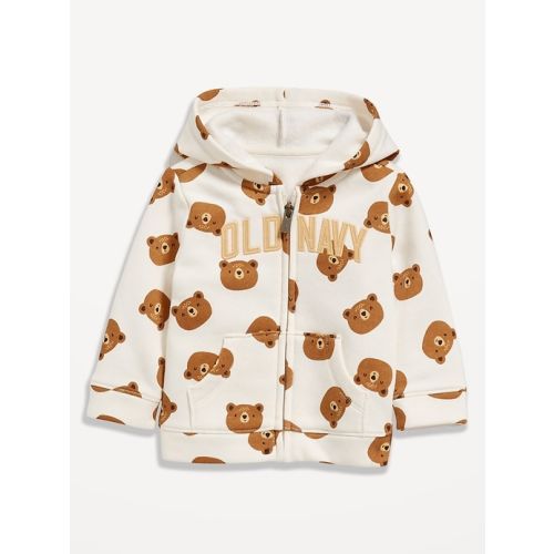 Printed Logo-Graphic Zip Hoodie for Baby