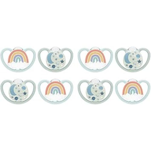 NUK Space™ Glow-in-The-Dark Orthodontic Pacifiers, Size 1, Neutral (Pack of 2)