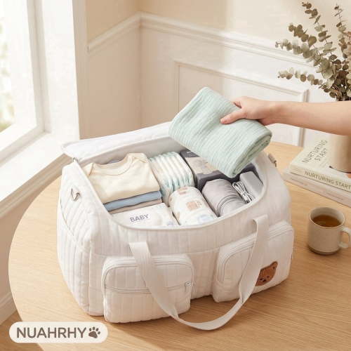 NUAHRHY Hospital Bag for Labor and Delivery, Large Nylon Maternity Tote