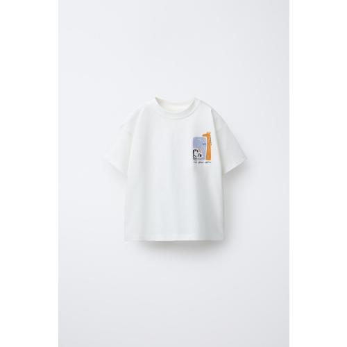 PRINTED T-SHIRT - Ecru | ZARA United States