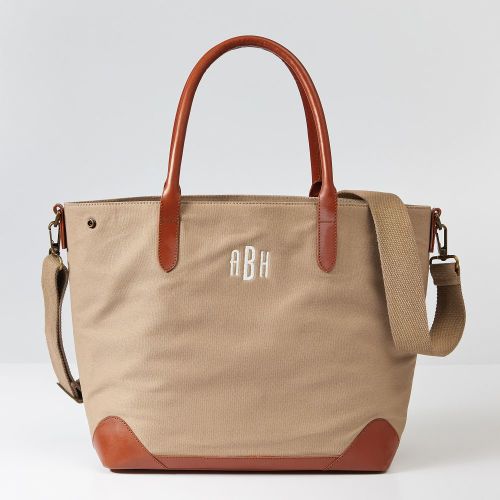 Canvas and Leather Travel Tote