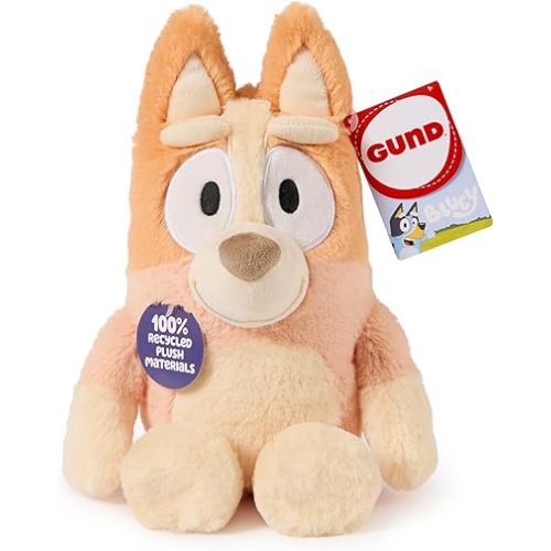GUND Bingo Sustainably Soft Plush, Made with Recycled Materials, Stuffed Animals for Kids & Toddlers, Orange, 13”