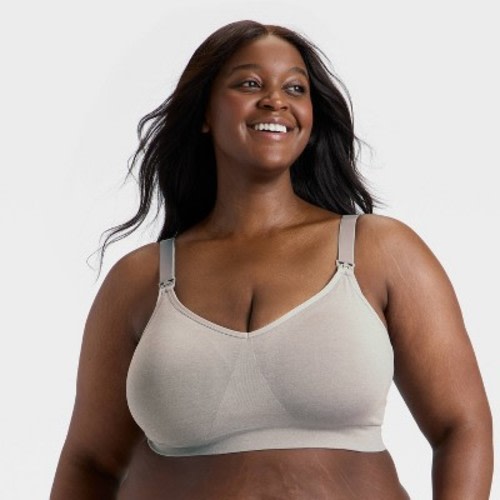 Women's Nursing Lightly Lined Seamless Bralette - Auden™ Heathered Gray XL