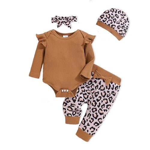 Doresbebe Baby Girl Clothes Newborn Infant Outfits Cute Summer Clothes Spring Romper Set+Hat+Headband