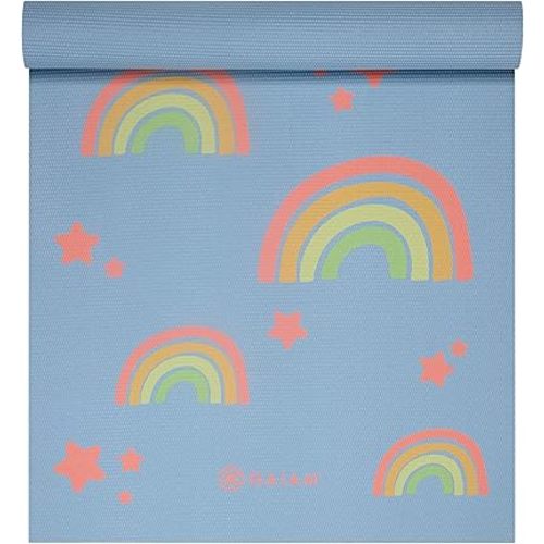 Gaiam Kids Yoga Mat Exercise Mat, Yoga for Kids with Fun Prints - Playtime for Babies, Active & Calm Toddlers and Young Children