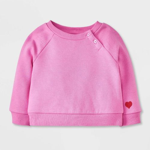Baby 'today Is A Good Day Crew' Sweatshirt - Cat & Jack™ Pink 3-6m