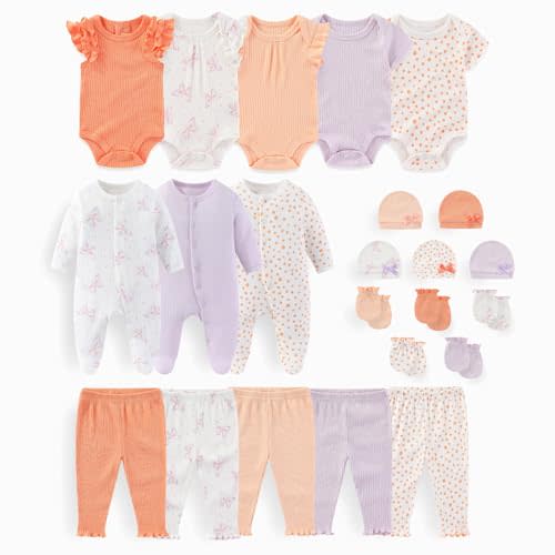 JELYLOVE Unisex Baby Boy Girl Clohtes Pants Sets 23 pack Cotton Casual New born Clothing Comfort Infant Birthday Outfit