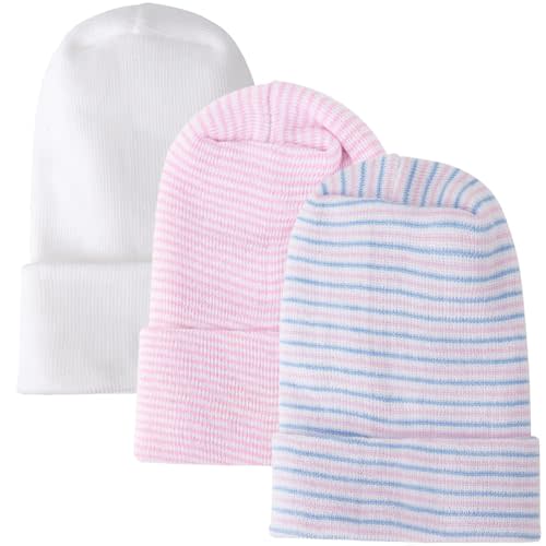 DRESHOW BQUBO Newborn Hospital Hat Infant Baby Hat Cap with Big Bow Soft Cute Knot Nursery Beanie