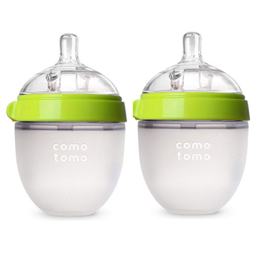 Comotomo - Natural Feel Baby Bottle Double Pack - Green | Buy at Best Price from Mumzworld