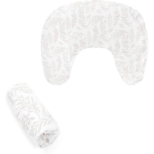 Boppy Nursing Pillow Cover - Soft, Hypoallergenic Washable Microfiber Bottle & Breastfeeding Pillow Covers (Redesigned Feeding Pillow Sold Separately) - Beige Foliage