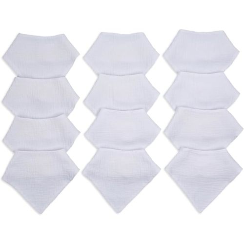 Maiwa Cotton Bandana Drool Bibs for Baby Girl Boys for Drooling and Teething for 8 Pack