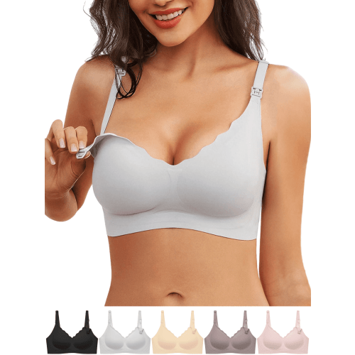 Xdegoge Nursing Bras for Breastfeeding No Underwire Seamless Comfortable Maternity Bras Wireless Full Coverage Support Pregnancy Soft Bralette