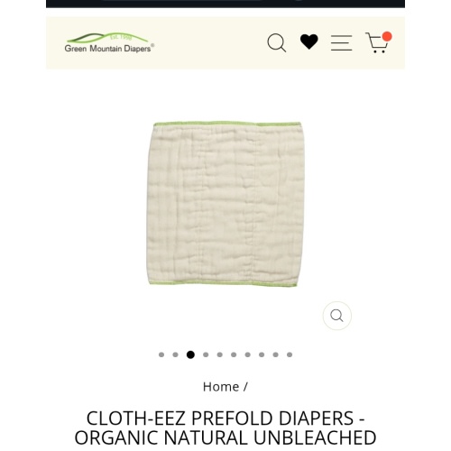 Cloth-eez Prefold Diapers - Organic Natural Unbleached - Novice