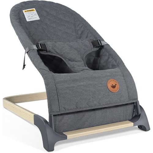 ANGELBLISS Baby Bouncer Seat for Infants, Portable Bouncy Seat, Grey